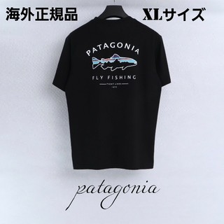 パタゴニア(patagonia)の夏物売り尽くしセール　patagonia　半袖Tシャツ　ブラック　XLサイズ(Tシャツ/カットソー(半袖/袖なし))