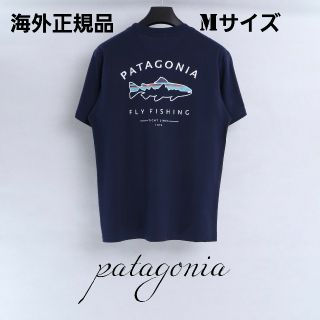 パタゴニア(patagonia)の夏物売り尽くしセール　patagonia　半袖Tシャツ　ネイビー　Mサイズ(Tシャツ/カットソー(半袖/袖なし))