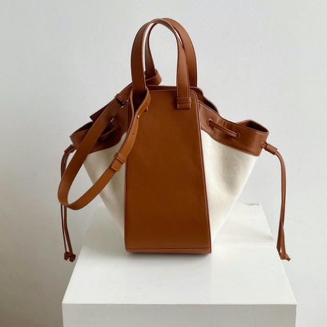 chucllaキャンバス×レザー 大容量 2way バッグ トートバッグ chuclla レザー ショルダーバッグ