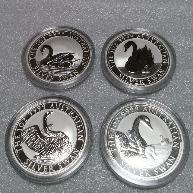 オーストラリア 2017 2018 2019 & 2020 白鳥銀貨 4枚セット