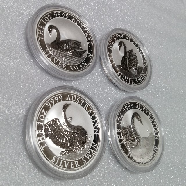 オーストラリア 2017 2018 2019 & 2020 白鳥銀貨 4枚セット