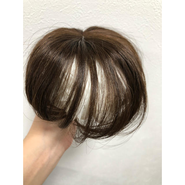 前髪ウィッグ 3D増毛 白髪隠しヘアピース つむじ隠し ブラウンの通販 by 善徳｜ラクマ