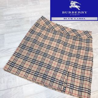 バーバリーブルーレーベル(BURBERRY BLUE LABEL)の【美品！ストレッチ！台形】BURBERRY BLUE LABELミニスカート！(ミニスカート)