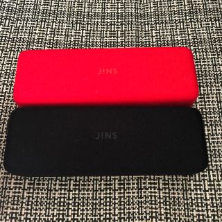 ジンズ(JINS)のJINS メガネケース 赤と黒 セット(サングラス/メガネ)