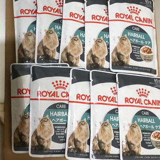 ロイヤルカナン(ROYAL CANIN)のロイヤルカナン 成猫用ウェットフード10袋 ヘアボールケア グレービー 毛玉ケア(ペットフード)