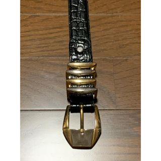 ジャンニヴェルサーチ(Gianni Versace)の【ろめおくん様専用】GIANNI VERSACE クロコ4連ベルト ブラック(ベルト)