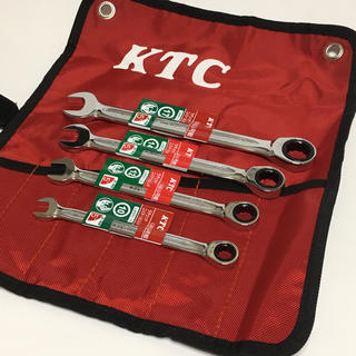 新品レア品　KTC ギアレンチ4本セット　オリジナルツールケース　ステッカー(工具)