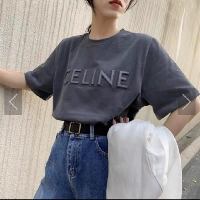 セリーヌ CELINE ロゴ Tシャツ 半袖 Mサイズ ホワイト