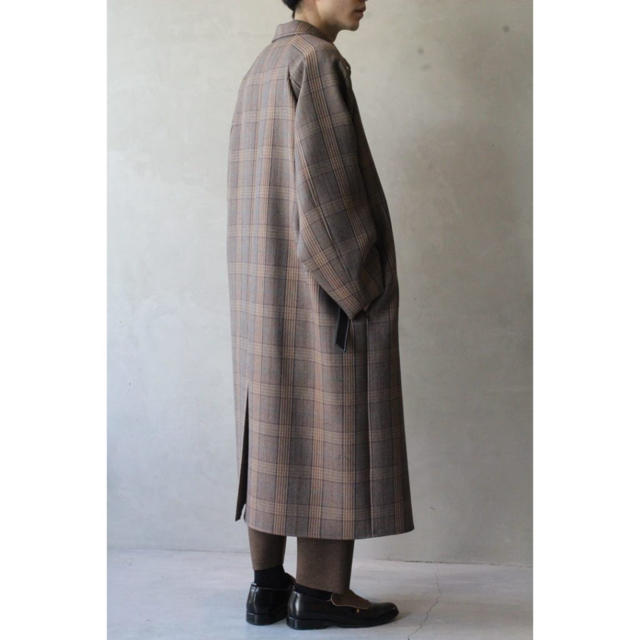 SUNSEA CARAMEL CHECK COATステンカラーコート