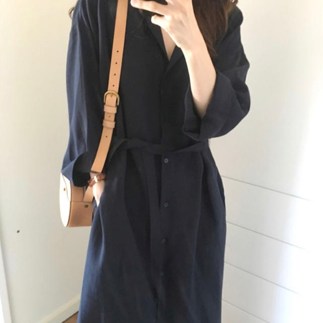 シャツワンピ 前ボタン ワンピース レディース マタニティ 授乳服 妊婦服 レディースのワンピース(ロングワンピース/マキシワンピース)の商品写真