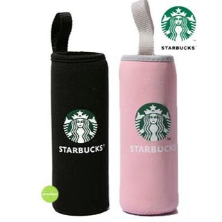 スターバックスコーヒー(Starbucks Coffee)のスターバックス ペットボトルカバー 2コ　ピンク黒(弁当用品)