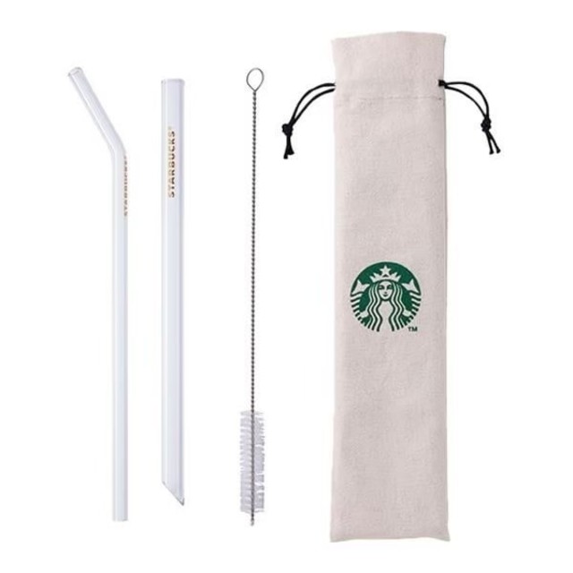 Starbucks Coffee(スターバックスコーヒー)の☆台湾スターバックス限定☆ガラス ストロー 2本セット インテリア/住まい/日用品のキッチン/食器(食器)の商品写真