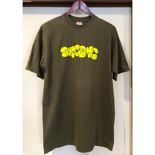 メンズSupreme ロゴ　tee ボックスロゴ　シュプリーム　Tシャツ　オリーブ