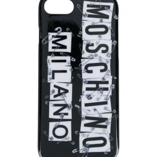 モスキーノ(MOSCHINO)のMOSCHINO モスキーノ iPhone SE2/8/7 ロゴ安全ピン(iPhoneケース)