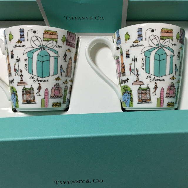 在庫処分】 Tiffany&Co.5thアベニュー マグ グラス/カップ - www