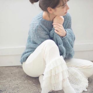 アメリヴィンテージ(Ameri VINTAGE)のle.ema ribbon lace pants (リボンレースパンツ)(カジュアルパンツ)