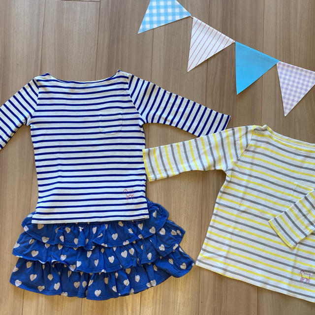 Boden(ボーデン)のmini boden スカート&カットソーのセット キッズ/ベビー/マタニティのキッズ服女の子用(90cm~)(Tシャツ/カットソー)の商品写真