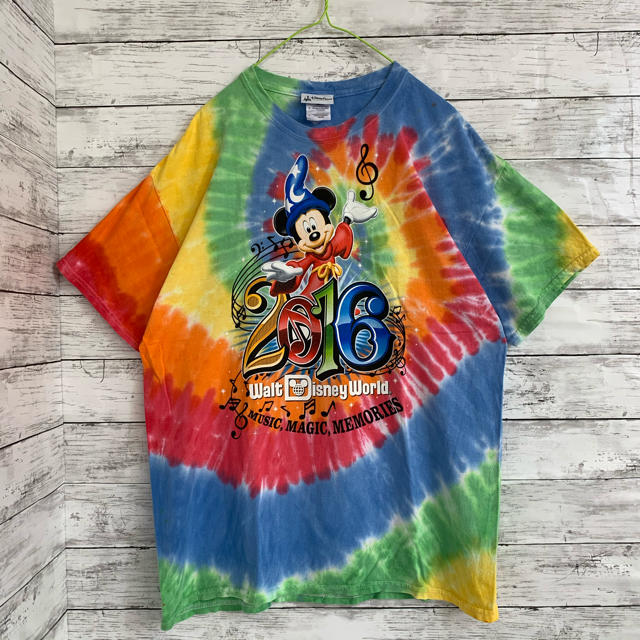 ★90s Disney ミッキー プリントTシャツ アメカジ  タイダイ