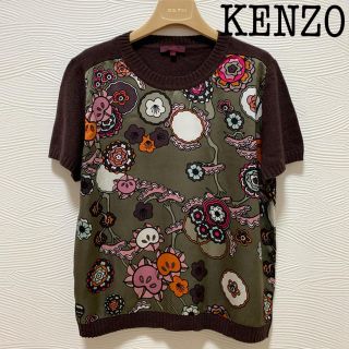 ケンゾー(KENZO)の⭐️KENZOケンゾー⭐️半袖シルクプリントニット　XL(ニット/セーター)