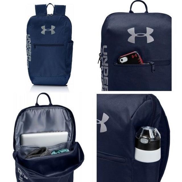 UNDER ARMOUR(アンダーアーマー)の★送料無料★UK直輸入★アンダーアーマー★パターソン バックパック★黒x白★ メンズのバッグ(バッグパック/リュック)の商品写真