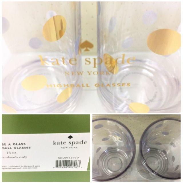 【SALE】 kate spade 47 グラス アクリル製 ドット 2