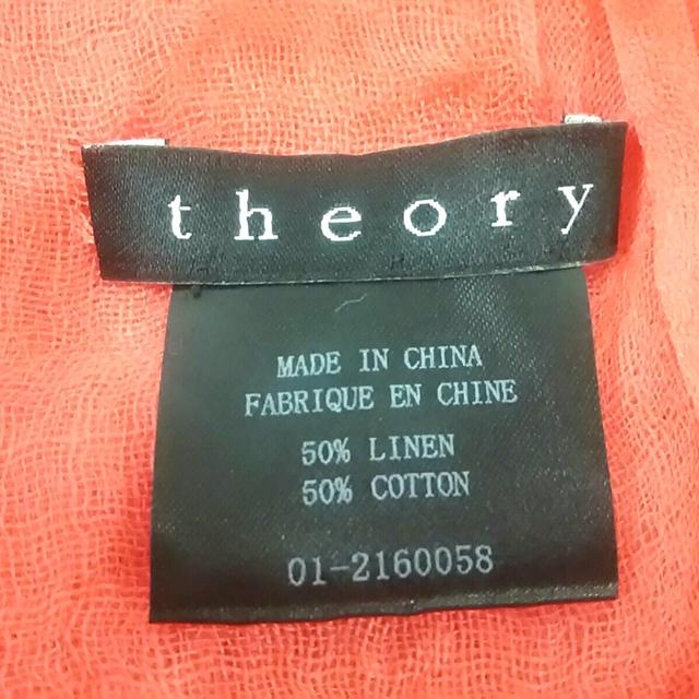 theory(セオリー)のセオリー ストール(ショール) レッド レディースのファッション小物(マフラー/ショール)の商品写真