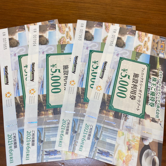 フェニックスシーガイア施設利用券 チケットの施設利用券(遊園地/テーマパーク)の商品写真