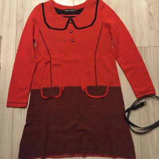 マリークワント(MARY QUANT)の美品マリークワント可愛いニットワンピース(ミニワンピース)