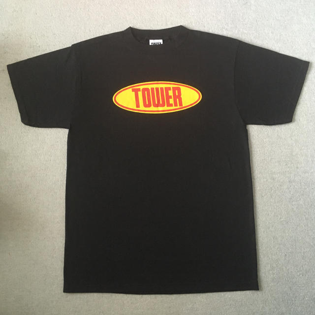 ブラックサイズ表記deadstock 90s vintage TOWER RECORDS tee