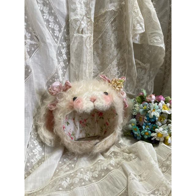 ミディブライス うさ耳帽子 顔付き