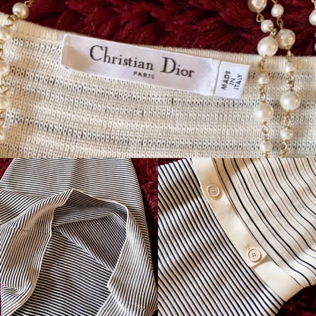 Christian Dior - 美品Christian Diorクリスチャンディオール コットンニットワンピースの通販 by iyasis