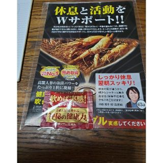 高麗人参健康食品　神秘の健康力　サンプル３粒(その他)
