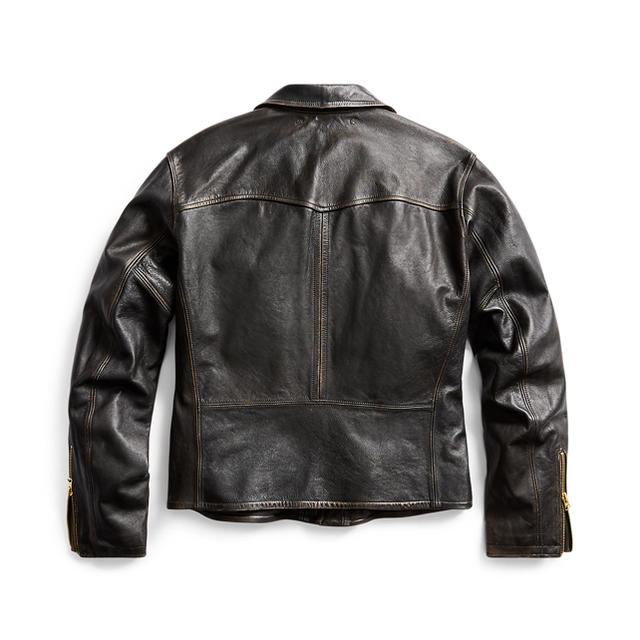 RRL(ダブルアールエル)の新品　XLサイズ　ポロ　ラルフローレンRRL レザー モト ジャケット メンズのジャケット/アウター(レザージャケット)の商品写真