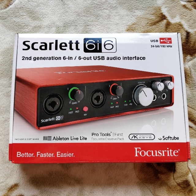 Focusrite scarlett 6i6 Gen2オーディオインターフェース