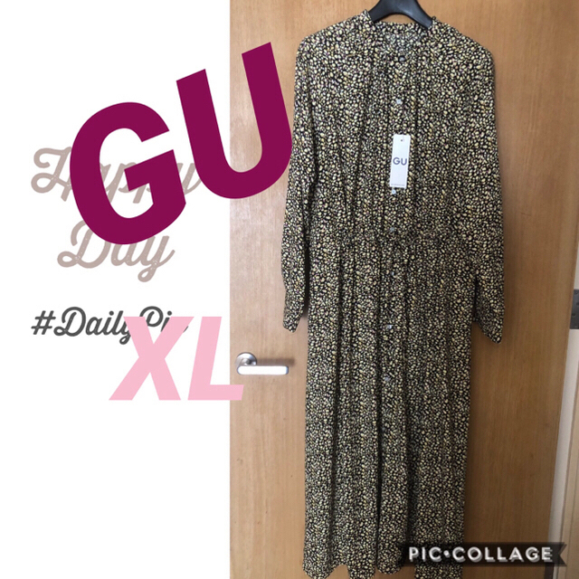 GU(ジーユー)の☆GU☆新品未使用　小花柄ワンピース　XL レディースのワンピース(ロングワンピース/マキシワンピース)の商品写真