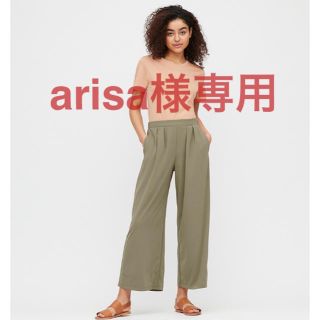 ユニクロ(UNIQLO)のユニクロ　クレープジャージーワイドパンツ　M(セット/コーデ)