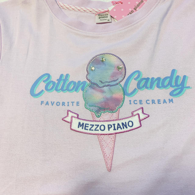 mezzo piano junior(メゾピアノジュニア)の新品未使用　半額 メゾピアノジュニア　Tシャツ　アイス　150 cm キッズ/ベビー/マタニティのキッズ服女の子用(90cm~)(Tシャツ/カットソー)の商品写真