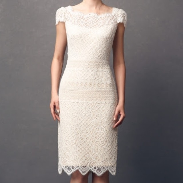 TADASHI SHOJI - 美品 タダシショージTADASHI bridal 白レースドレス