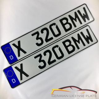 ビーエムダブリュー(BMW)の★新品★ 「X 320 BMW」 2枚セット 本物ドイツユーロナンバープレート(車外アクセサリ)