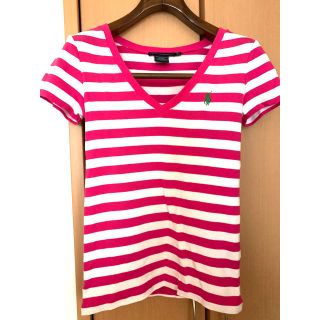 ポロラルフローレン(POLO RALPH LAUREN)のラルフローレン♥ピンクボーダーTシャツ S/P(Tシャツ(半袖/袖なし))