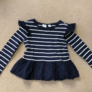 ギャップキッズ(GAP Kids)のGAP フリルボーダートップス 110 120(Tシャツ/カットソー)