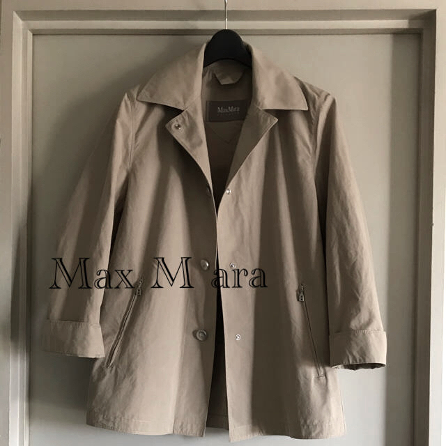 Max Mara(マックスマーラ)のお値下げ中 Max Mara コットンハーフ春コート スプリングコート レディースのジャケット/アウター(トレンチコート)の商品写真