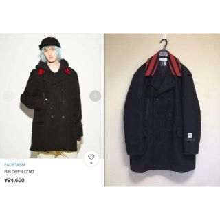 ファセッタズム(FACETASM)の定価92,880円★ファセッタズム RIB OVER COAT(ピーコート)