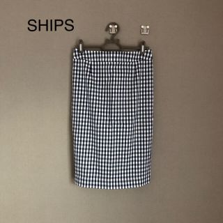 シップス(SHIPS)のSHIPS ギンガムチェックタイトスカート(ひざ丈スカート)