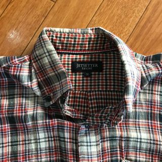 【値下げ・カッコいい】メンズ・チェックシャツ　半袖Mサイズ(シャツ)