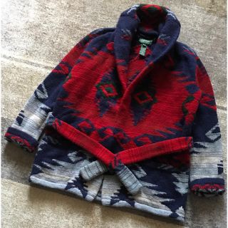 ラルフローレン(Ralph Lauren)の圧巻のデザイン 90's LAUREN ラルフローレン ネイティブ カーディガン(カーディガン)