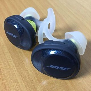 ボーズ(BOSE)のBose SoundSport Free ブルー/イエローシトロン イヤホンのみ(ヘッドフォン/イヤフォン)