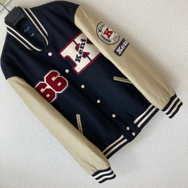 VAN Jacket - 良品◇KENT ケント◇袖革 レザー スタジャン VAN Jacket - 良品◇KENT ケント◇袖革 レザー スタジャン