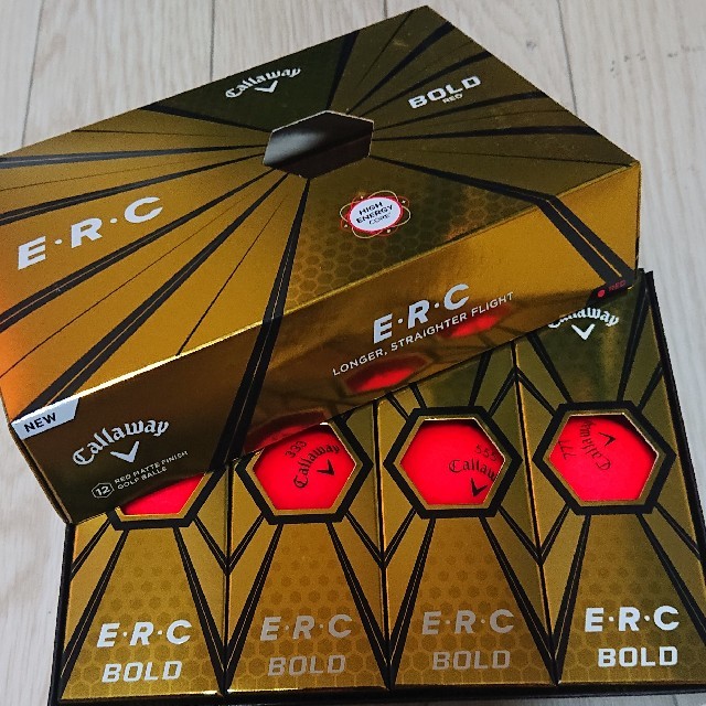 キャロウェイ ゴルフボール ERC マットカラー レッド1ダース 新品未使用