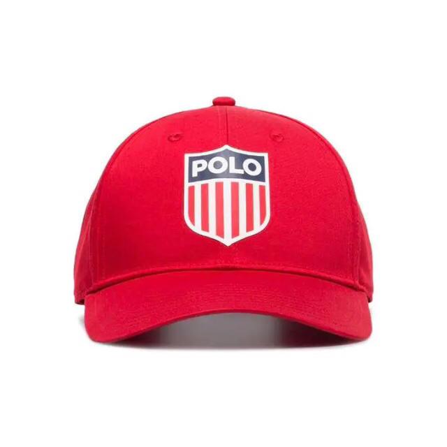POLO ラルフローレン フラッグ シールド キャップ レッド メンズの帽子(キャップ)の商品写真